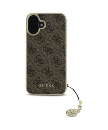 Guess 4G Charms Collection case for iPhone 16 - brown