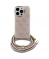 Guess Crossbody Cord 4G Print iPhone 16 Case - Pink