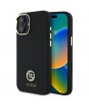 Guess Silicone Logo Strass 4G Case for iPhone 16 - Black