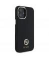 Guess Silicone Logo Strass 4G Case for iPhone 16 - Black