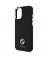 Guess Silicone Logo Strass 4G Case for iPhone 16 - Black