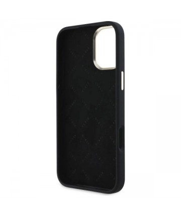 Guess Silicone Logo Strass 4G Case for iPhone 16 - Black