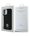 Guess Silicone Logo Strass 4G Case for iPhone 16 - Black