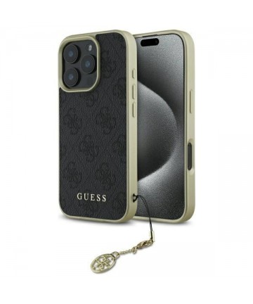 Guess 4G Charms Collection case for iPhone 16 Pro Max - black