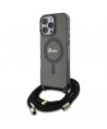 Guess Crossbody Cord Script MagSafe Case for iPhone 16 Pro - Black