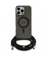 Guess Crossbody Cord Script MagSafe Case for iPhone 16 Pro - Black