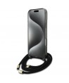 Guess Crossbody Cord Script MagSafe Case for iPhone 16 Pro - Black