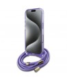 Guess Crossbody Cord Script MagSafe iPhone 16 Case - Purple