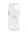 Karl Lagerfeld IML Metal Karl&Choupette Head MagSafe iPhone 14 Case - White