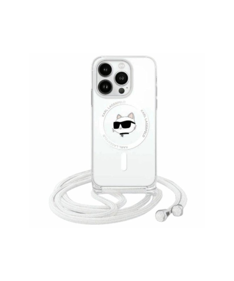Karl Lagerfeld IML Choupette Head & Cord Magsafe iPhone 16 Case - Clear
