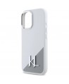 Karl Lagerfeld Silicone Initial Metal Logo MagSafe iPhone 16 Case - White