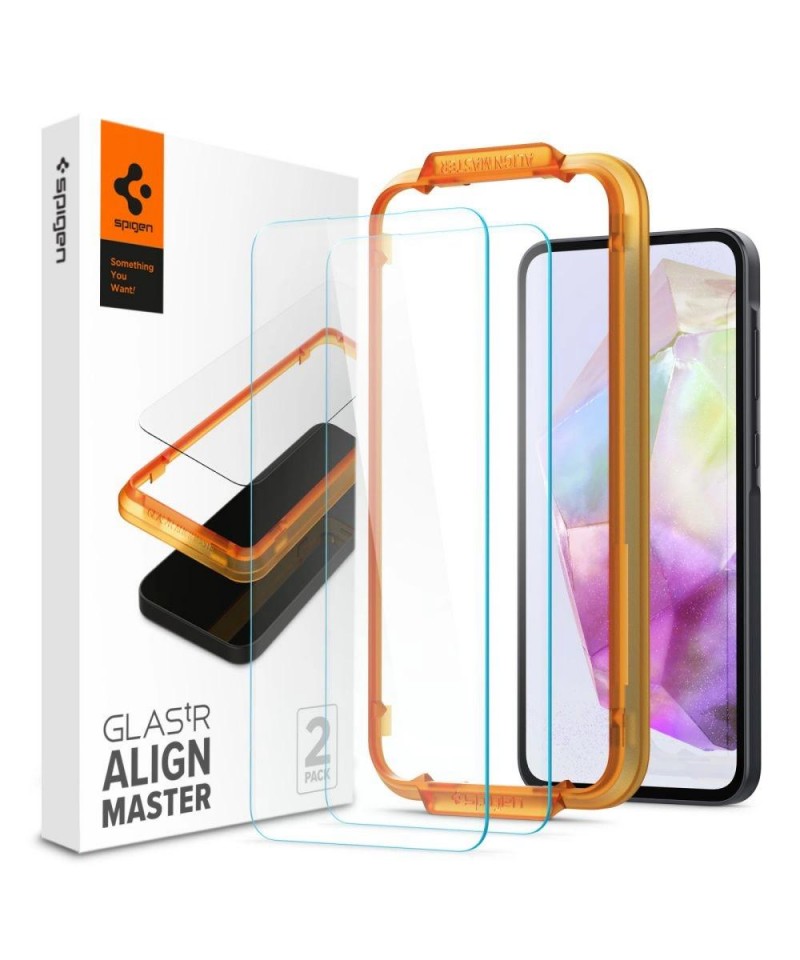 Spigen Glass tR AlignMaster 2 Pack - Samsung Galaxy A35