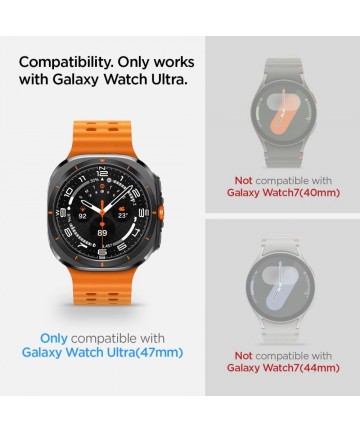 Spigen Glas.TR EZ Fit Tempered Glass for Samsung Galaxy Watch Ultra (47mm) - Clear (2-pack)
