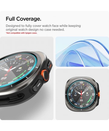 Spigen Glas.TR EZ Fit Tempered Glass for Samsung Galaxy Watch Ultra (47mm) - Clear (2-pack)