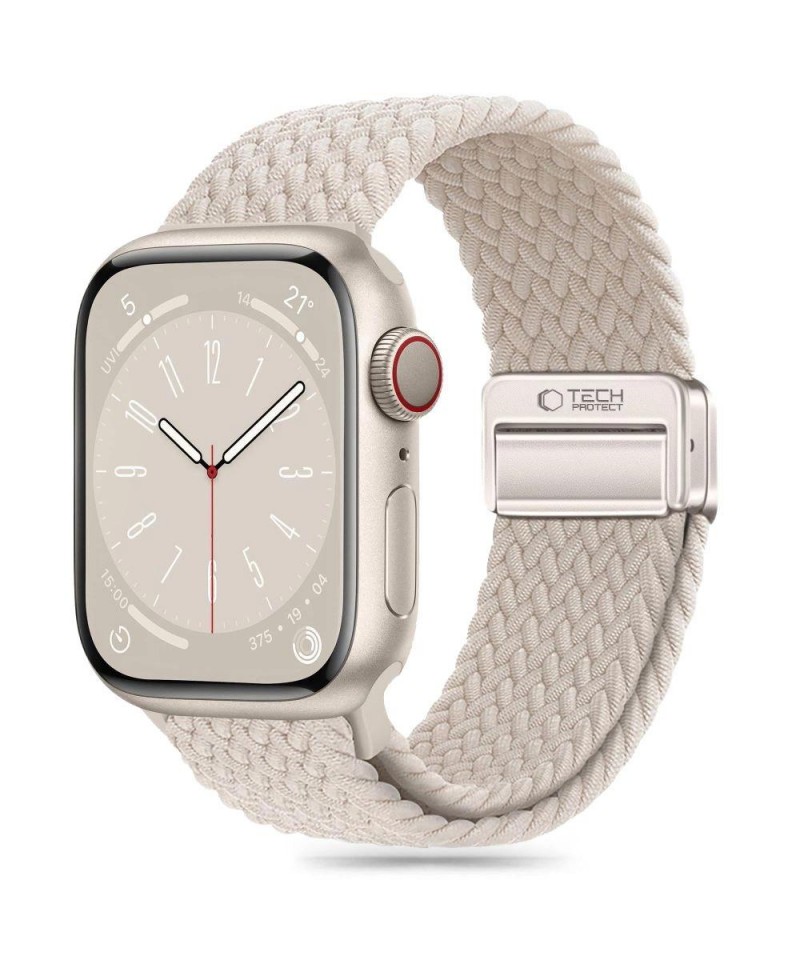 Tech-Protect Nylonmag Strap for Apple Watch 4 / 5 / 6 / 7 / 8 / 9 / SE / Ultra 1 / 2 (42 / 44 / 45 / 49 mm) - Beige