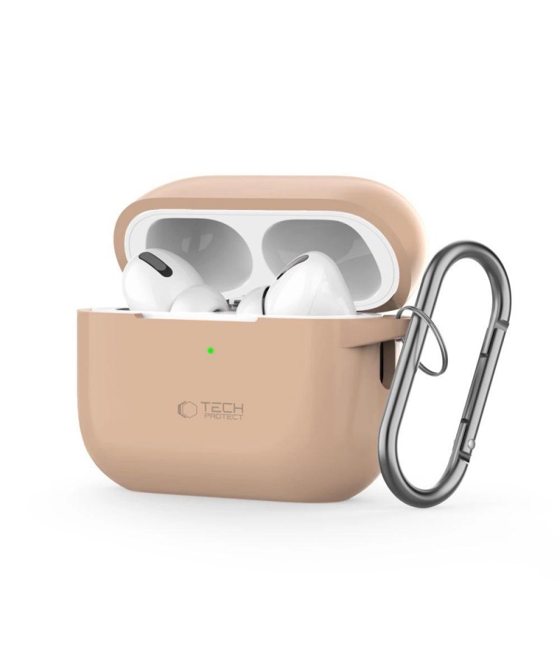 Tech-Protect Silicone Hook Case for Apple AirPods Pro 1 / 2 - Beige