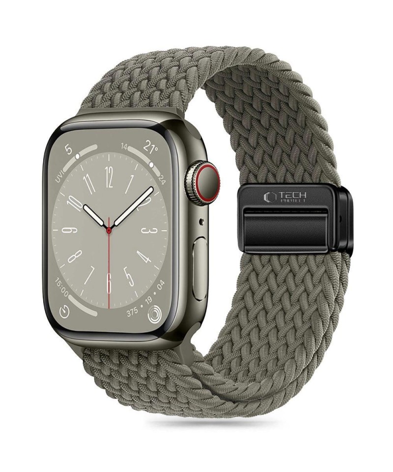 Tech-Protect Nylonmag Strap for Apple Watch 4 / 5 / 6 / 7 / 8 / 9 / SE / Ultra 1 / 2 (42 / 44 / 45 / 49 MM) - Green