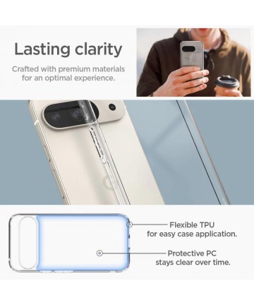Spigen Ultra Hybrid Case for Google Pixel 9 / 9 Pro - Transparent