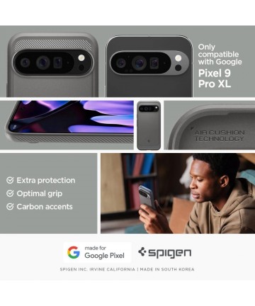 Spigen Rugged Armor Case for Google Pixel 9 Pro XL - Gray