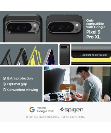 Spigen Tough Armor Case for Google Pixel 9 Pro XL - Black