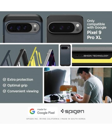 Spigen Tough Armor case for Google Pixel 9 Pro XL - graphite