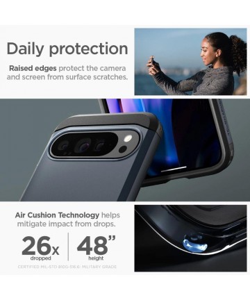 Spigen Tough Armor case for Google Pixel 9 Pro XL - graphite
