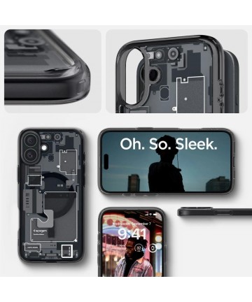 Spigen Ultra Hybrid MagSafe Zero One for iPhone 16 - Dark Gray