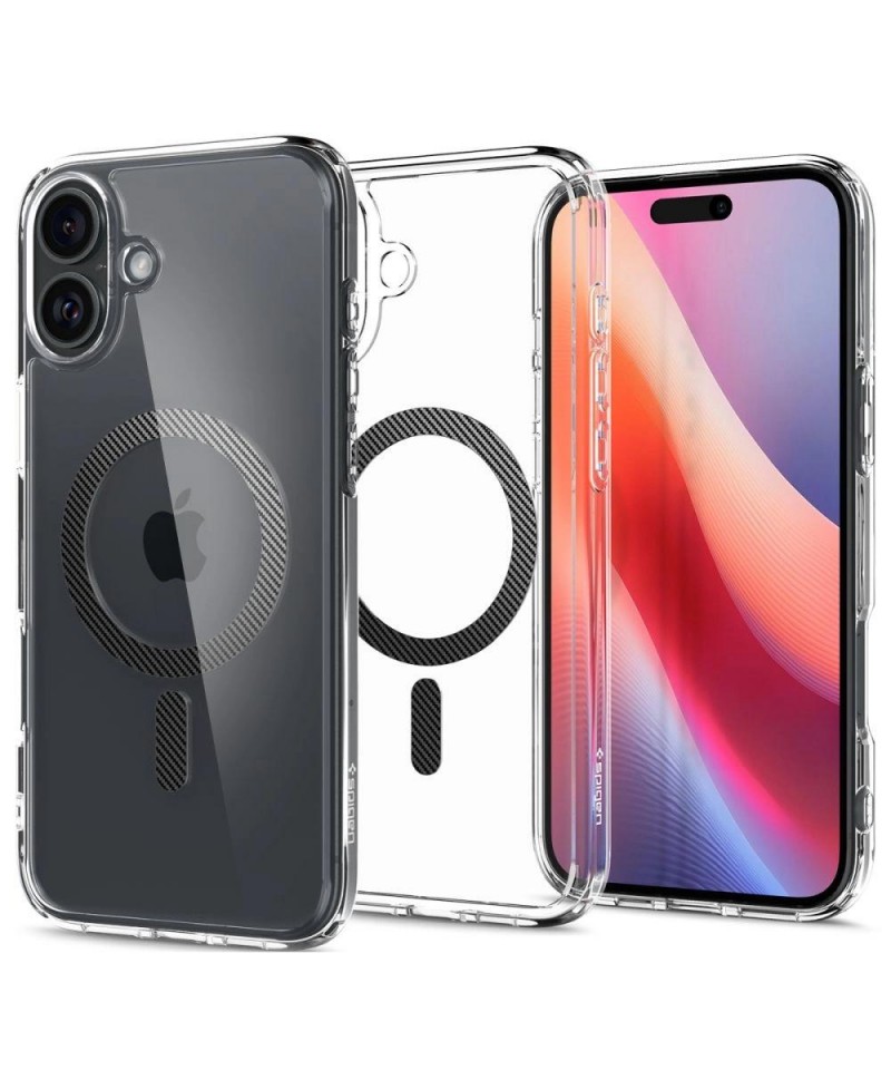 Spigen Ultra Hybrid MagSafe Carbon Fiber for iPhone 16 - Dark Gray