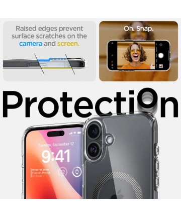 Spigen Ultra Hybrid MagSafe Carbon Fiber for iPhone 16 - Dark Gray