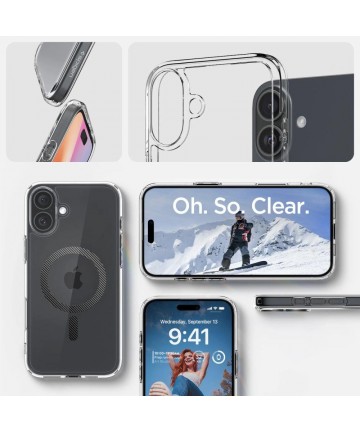Spigen Ultra Hybrid MagSafe Carbon Fiber for iPhone 16 - Dark Gray
