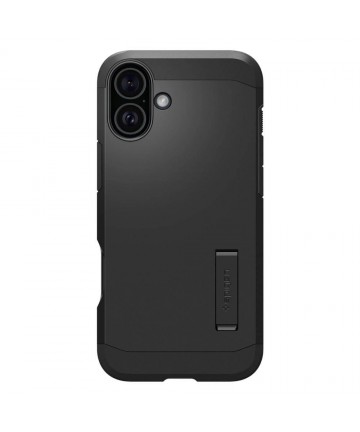 Spigen Tough Armor MagSafe case with stand for iPhone 16 - black