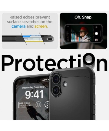 Spigen Tough Armor MagSafe case with stand for iPhone 16 - black