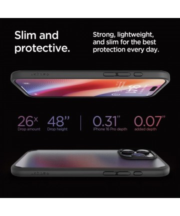 Spigen Ultra Hybrid iPhone 16 Pro Case - Black