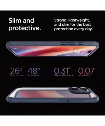 Spigen Ultra Hybrid iPhone 16 Pro Case - Blue