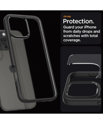 Spigen Ultra Hybrid iPhone 16 Pro Case - Matte Black