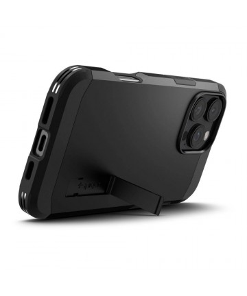 Spigen Tough Armor MagSafe Case with Stand for iPhone 16 Pro - Black