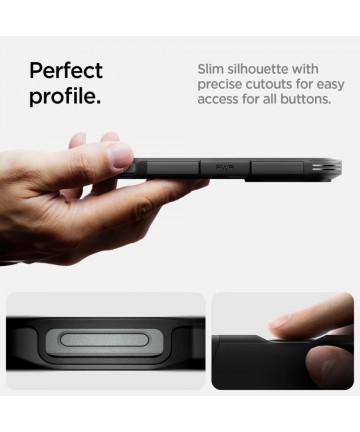 Spigen Tough Armor MagSafe Case with Stand for iPhone 16 Pro - Black