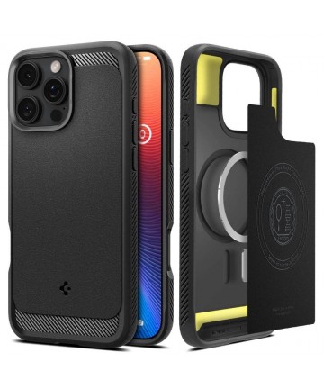 Spigen Rugged Armor MagSafe Case for iPhone 16 Pro Max - Black