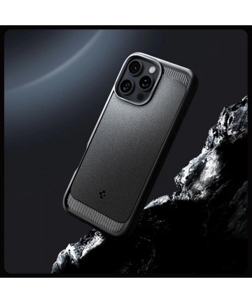 Spigen Rugged Armor MagSafe Case for iPhone 16 Pro Max - Black