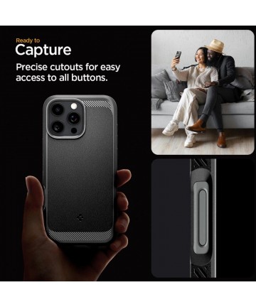Spigen Rugged Armor MagSafe Case for iPhone 16 Pro Max - Black