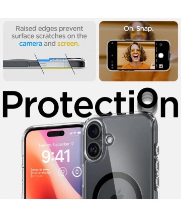 Spigen Ultra Hybrid Mag Case with MagSafe for iPhone 16 Plus - Black