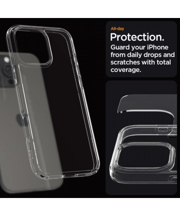 Spigen Ultra Hybrid Case for iPhone 16 Pro Max - Clear