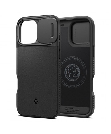 Spigen Optik Armor Mag Case with MagSafe for iPhone 16 Pro Max - Black
