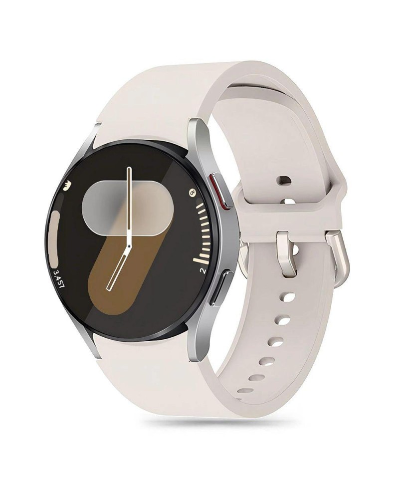 Tech-Protect Silicone Strap for Samsung Galaxy Watch 4 / 5 / 5 Pro / 6 / 7 / FE - Beige