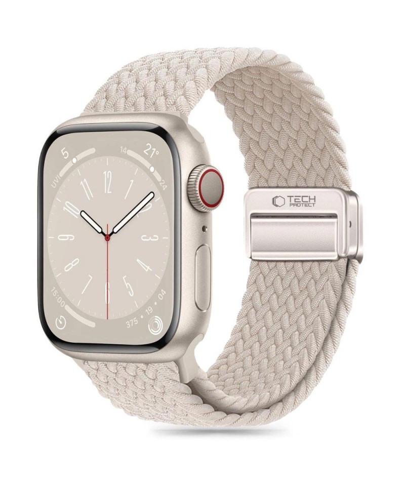 Tech-Protect Nylonmag Strap for Apple Watch 4 / 5 / 6 / 7 / 8 / 9 / SE (38 / 40 / 41 mm) - Beige