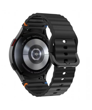 Tech-Protect Silicone Sport Strap for Samsung Galaxy Watch 4 / 5 / 5 Pro / 6 / 7 / FE - Black