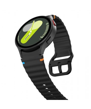 Tech-Protect Silicone Sport Strap for Samsung Galaxy Watch 4 / 5 / 5 Pro / 6 / 7 / FE - Black