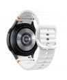 Tech-Protect Silicone Sport Strap for Samsung Galaxy Watch 4 / 5 / 5 Pro / 6 / 7 / FE - White