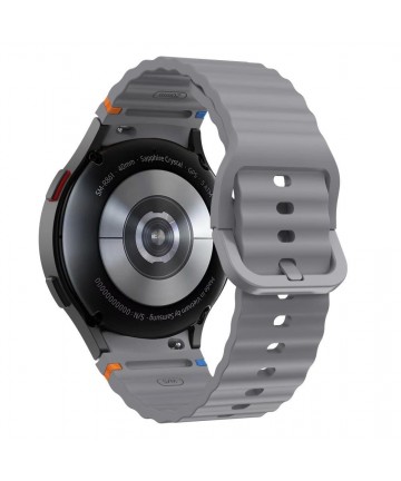 Tech-Protect Silicone Sport Strap for Samsung Galaxy Watch 4 / 5 / 5 Pro / 6 / 7 / FE - Gray