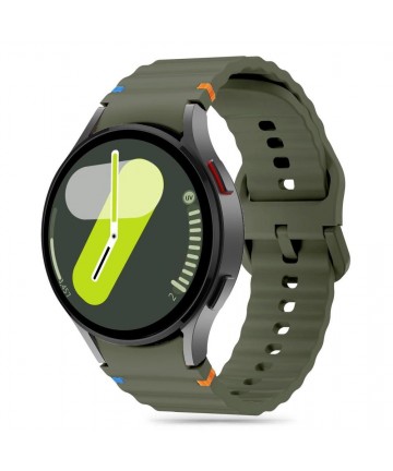 Tech-Protect Silicone Sport Strap for Samsung Galaxy Watch 4 / 5 / 5 Pro / 6 / 7 / FE - Green